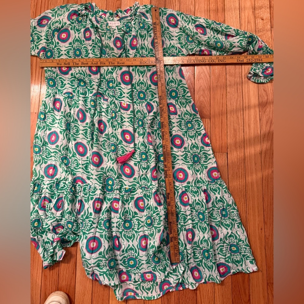 Colorful Patterned Maxi Dress Coastal Beach Cruise Tropical - Picture 5 of 6